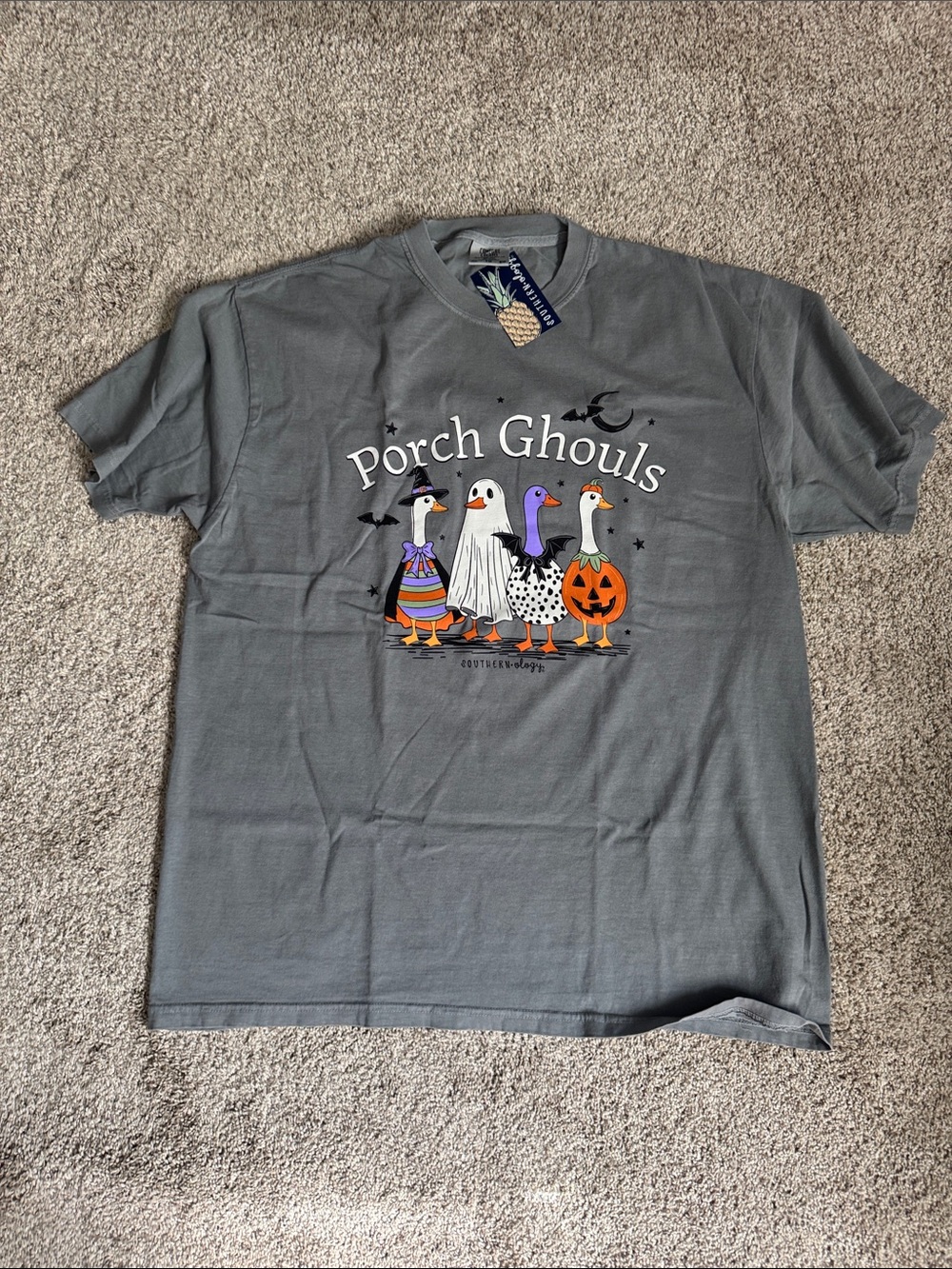 Southernology Porch Ghouls Halloween Tee - Gray